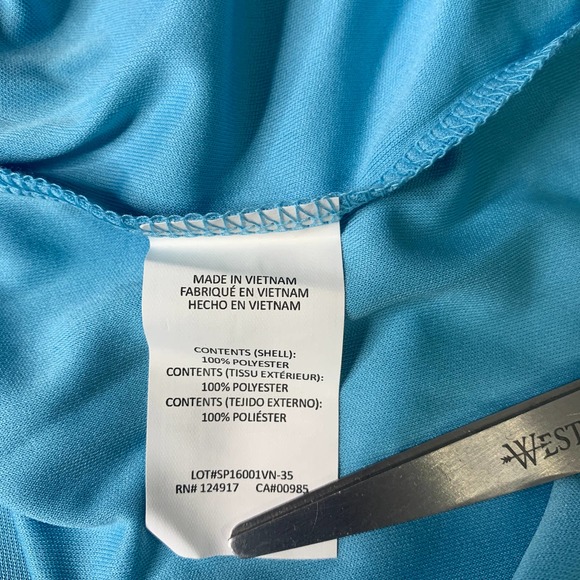 Trunks Surf & Swim Co. Mens Rash Guard Top Size Medium Blue Short Sleeve UPF 20+ - Picture 10 of 12